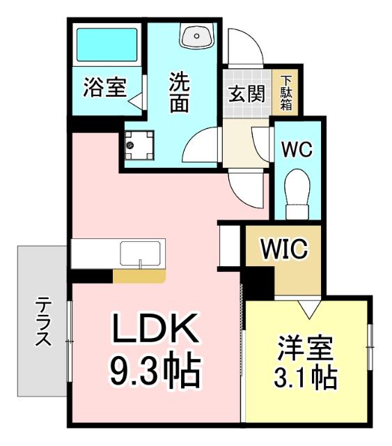 北九州市小倉南区徳吉東アパート 間取り図画像