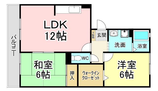 北九州市小倉南区葛原東アパート 間取り図画像