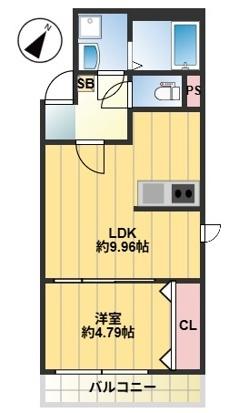 THE NOBLES 福岡空港前（201） 間取り図画像