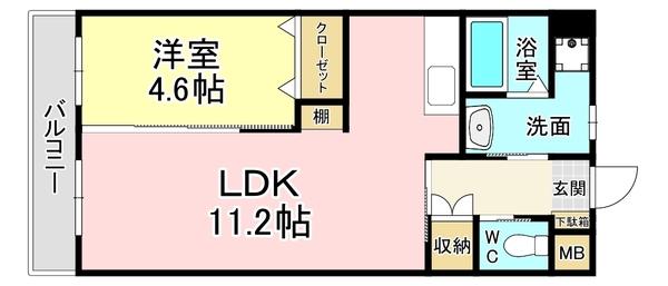 北九州市小倉北区中津口マンション 間取り図画像