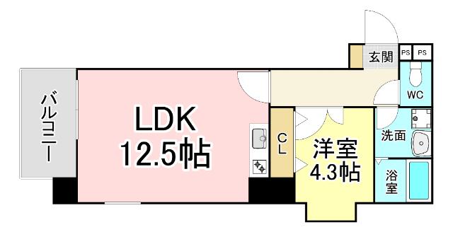 北九州市戸畑区新池マンション 間取り図画像