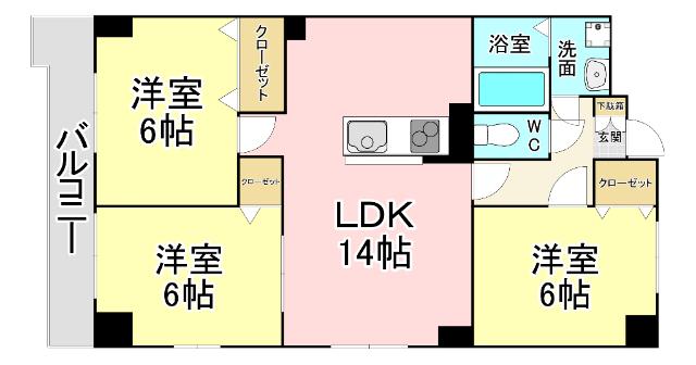 ロージュマン黄金町 間取り図画像
