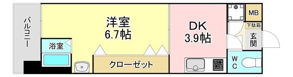 北九州市小倉北区京町マンション 間取り図画像