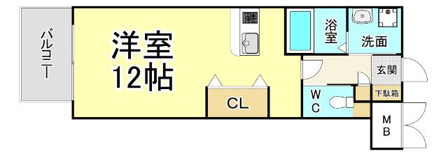 アクシオ三萩野Ⅱ 間取り図画像