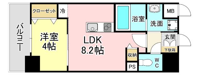 LEGEND紺屋町 間取り図画像