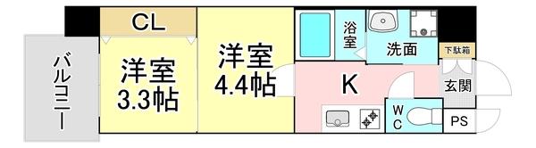 ギャラン片野NEO 間取り図画像