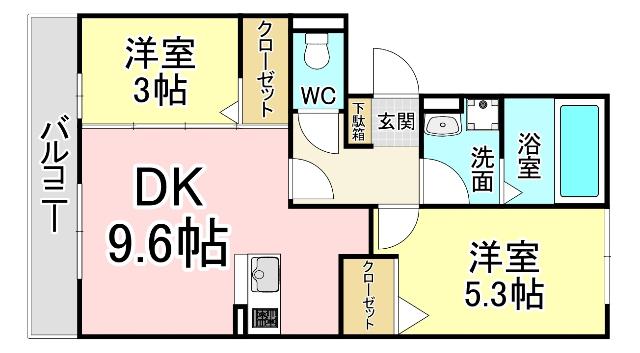 あぅん霧ヶ丘 間取り図画像