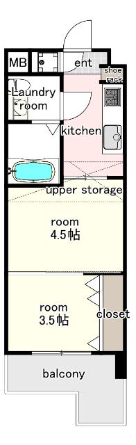 No.55 Wes PROJECT55博多（1407） 間取り図画像