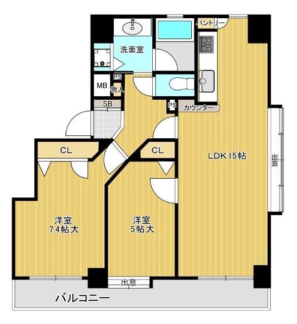 アーサー博多ツインコート（1502） 間取り図画像