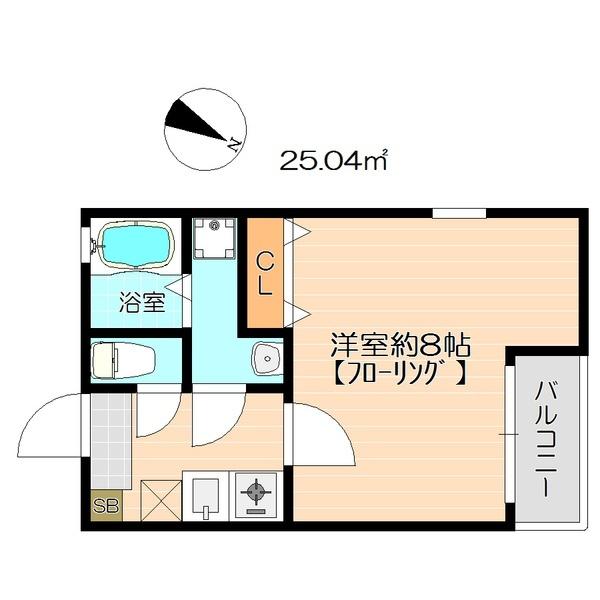 クレフラスト空港北B棟（102） 間取り図画像
