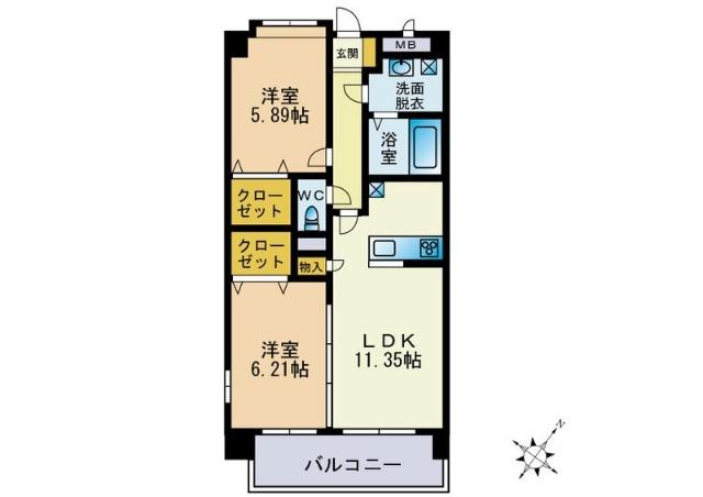 ドミール板付ＭⅤ（501） 間取り図画像