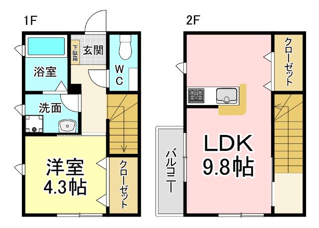 エルメゾン砂津 間取り図画像