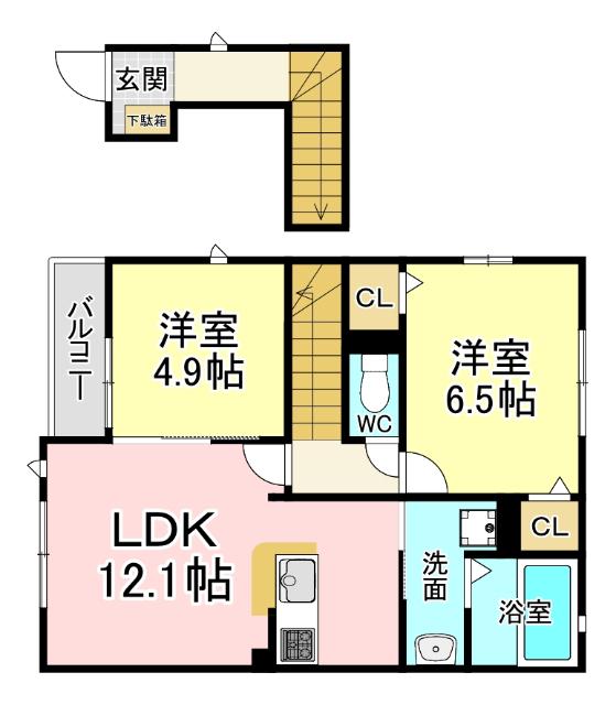 パストラル沼2 間取り図画像