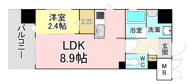 北九州市小倉北区片野マンション 間取り図画像