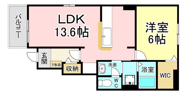 北九州市小倉南区沼本町アパート 間取り図画像