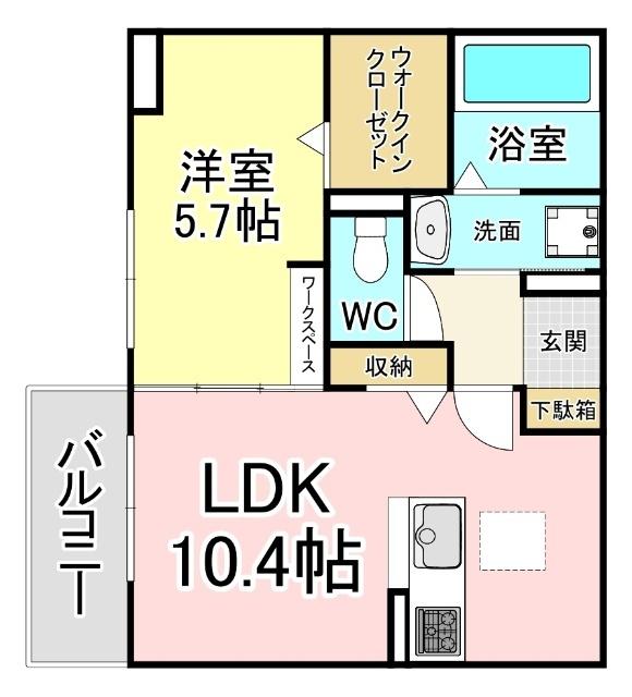 D-room柳町 間取り図画像