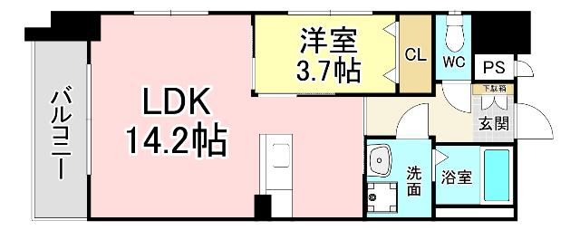 北九州市小倉北区中津口マンション 間取り図画像