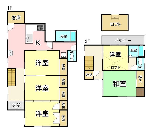 門司区清見二丁目　中古戸建 間取り図画像