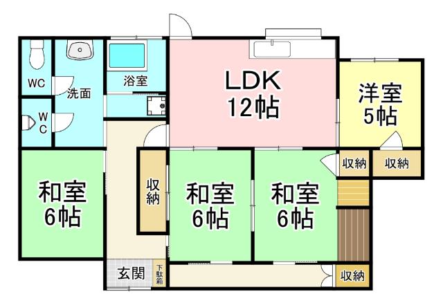 奥田三丁目3番貸家 間取り図画像