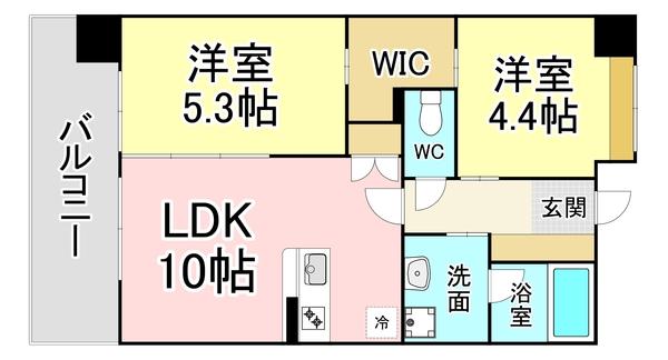 ヒルクレスト小倉高峰グランデ 間取り図画像