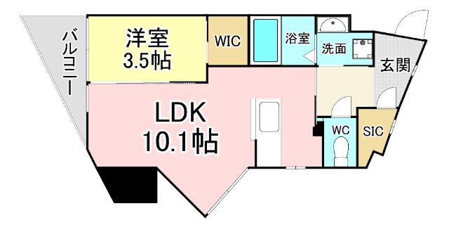 北九州市小倉北区重住マンション 間取り図画像