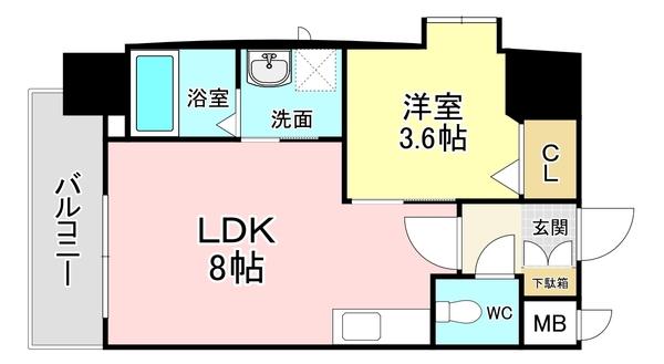 ERIOS COURT 香春口 間取り図画像