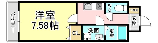 北九州市小倉北区片野マンション 間取り図画像