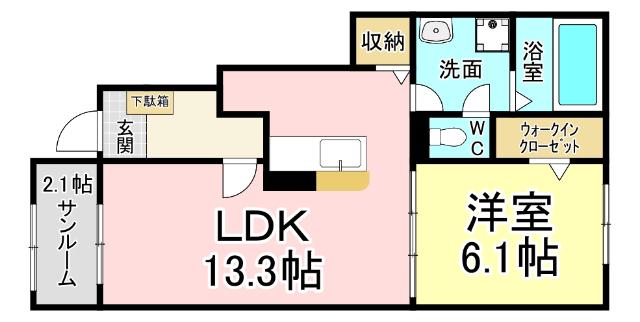 弥生桜Ⅱ・A 間取り図画像