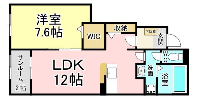 弥生桜Ⅱ・B 間取り図画像