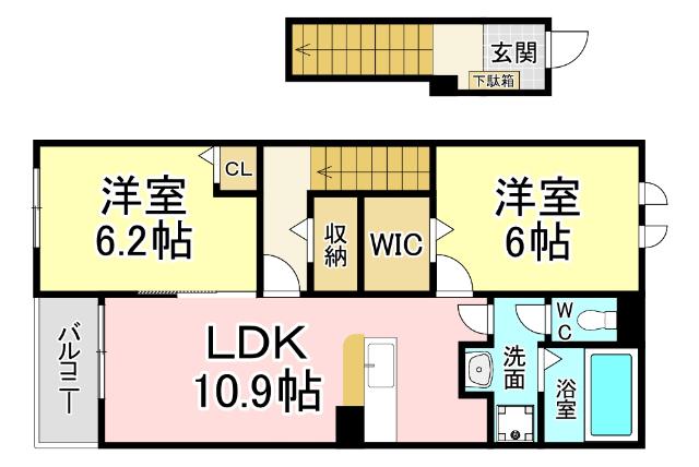 弥生桜Ⅱ・B 間取り図画像