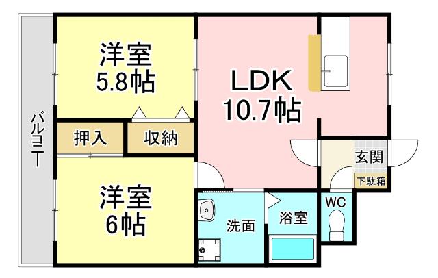 ロワイヤル小倉 間取り図画像