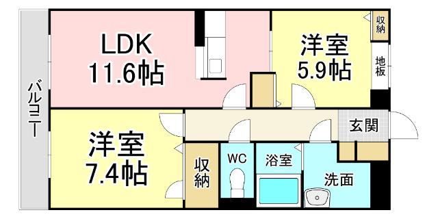 MAST中井　A棟 間取り図画像