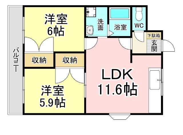 ソレイユ弐番館 間取り図画像