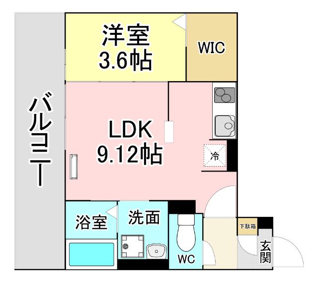 Ariga 10　D棟 間取り図画像