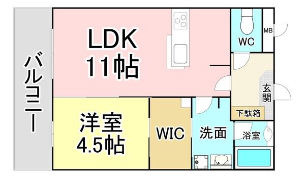 サンシャインタワー三萩野 間取り図画像