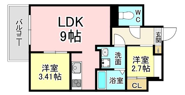 Studie TOBIHATA 間取り図画像