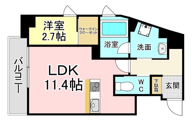 北九州市門司区大里原町マンション 間取り図画像