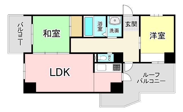 パレス小倉 間取り図画像