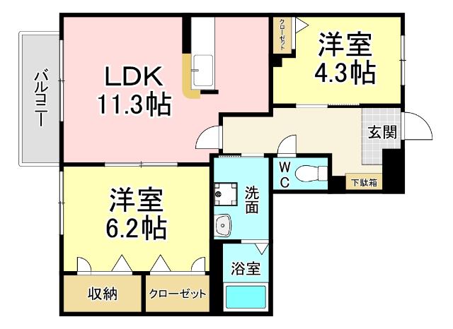 シャーメゾンJ・K　 間取り図画像