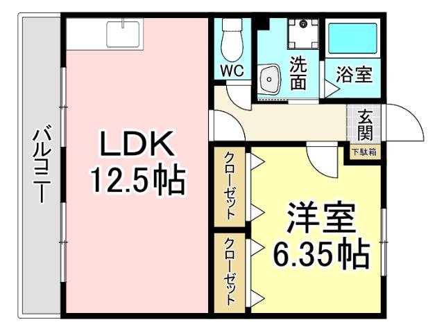 花やしき下富野 間取り図画像