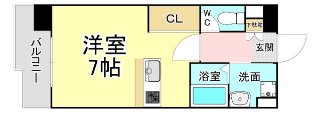 北九州市小倉北区大門マンション 間取り図画像
