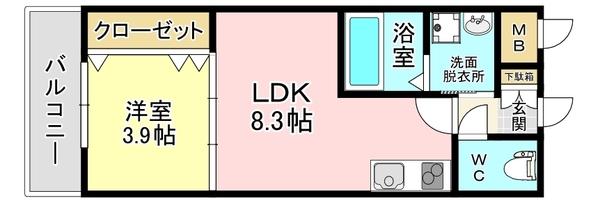 Fu-tonⅢ黒崎 間取り図画像