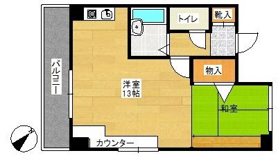 ベルトピア福岡Ⅲ（401） 間取り図画像