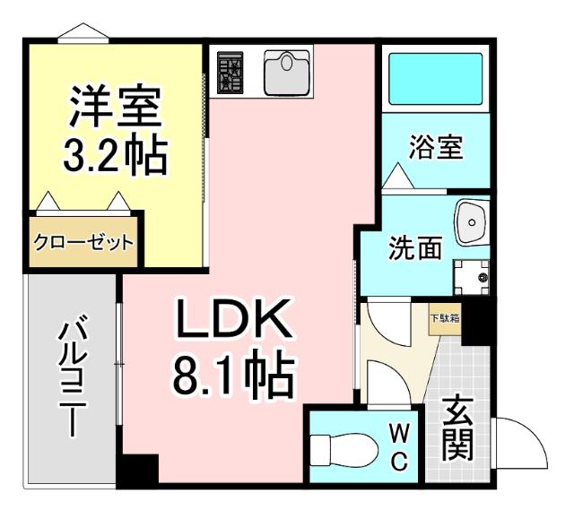 ジーメゾン戸畑 間取り図画像