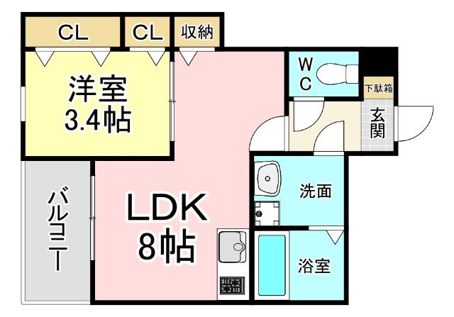 ジーメゾン戸畑フローレ 間取り図画像