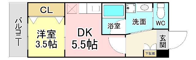 北九州市小倉北区馬借マンション 間取り図画像