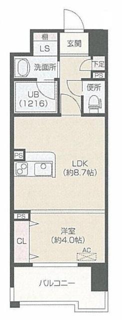 オーキッドレジデンス上呉服（406） 間取り図画像