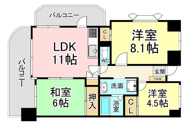 ラディア霧ヶ丘 間取り図画像