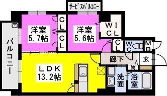 ラヴェリテ筑紫通り（701） 間取り図画像