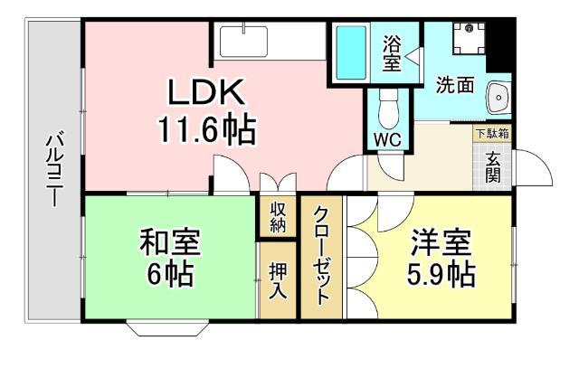 ロワイヤル小倉 間取り図画像